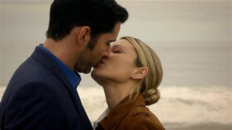 chloe and lucifer|lucifer and chloe kisses.